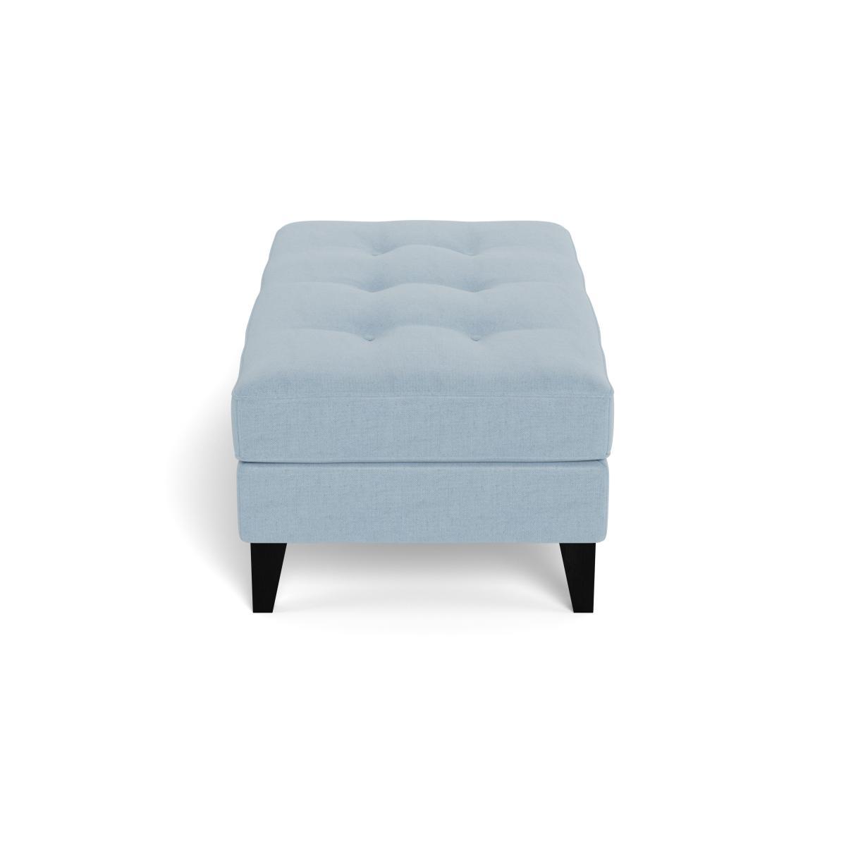 Heal's Mistral Footstool Capelo LinenCotton Sea Shanty Black Feet - Heal's UK Furniture – image 3