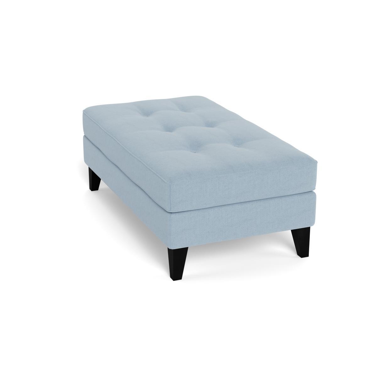 Heal's Mistral Footstool Capelo LinenCotton Sea Shanty Black Feet - Heal's UK Furniture – image 4