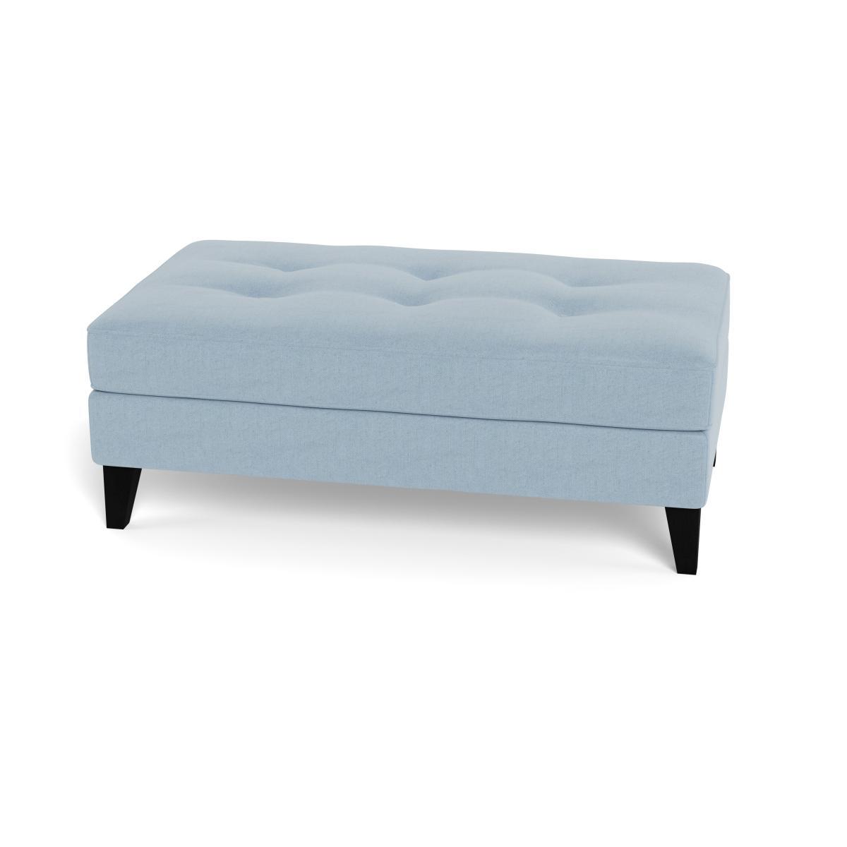 Heal's Mistral Footstool Capelo LinenCotton Sea Shanty Black Feet - Heal's UK Furniture – image 5