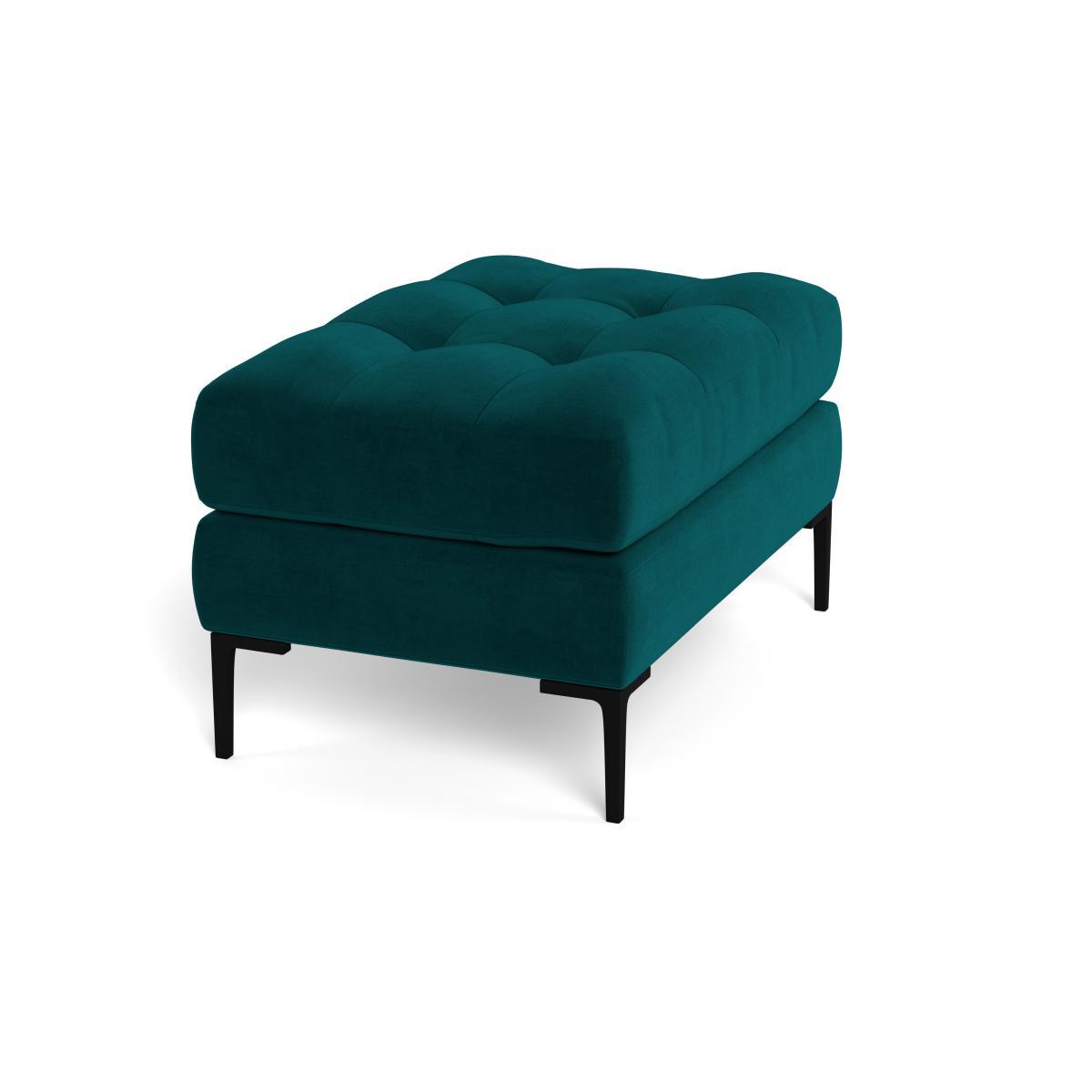 Heal's Eton Footstool Smart Velvet Pacific Brass - Heal's UK Furniture – image 2
