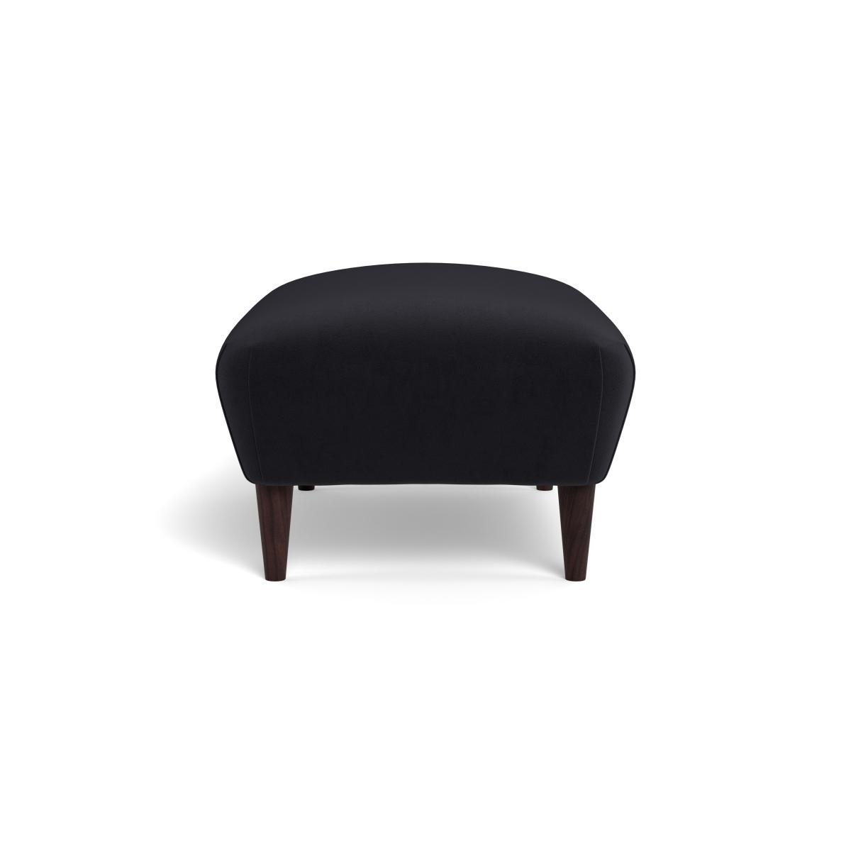 Heal's Somerset Footstool Velvet Black Dark Stain - Heal's UK Furniture – image 3