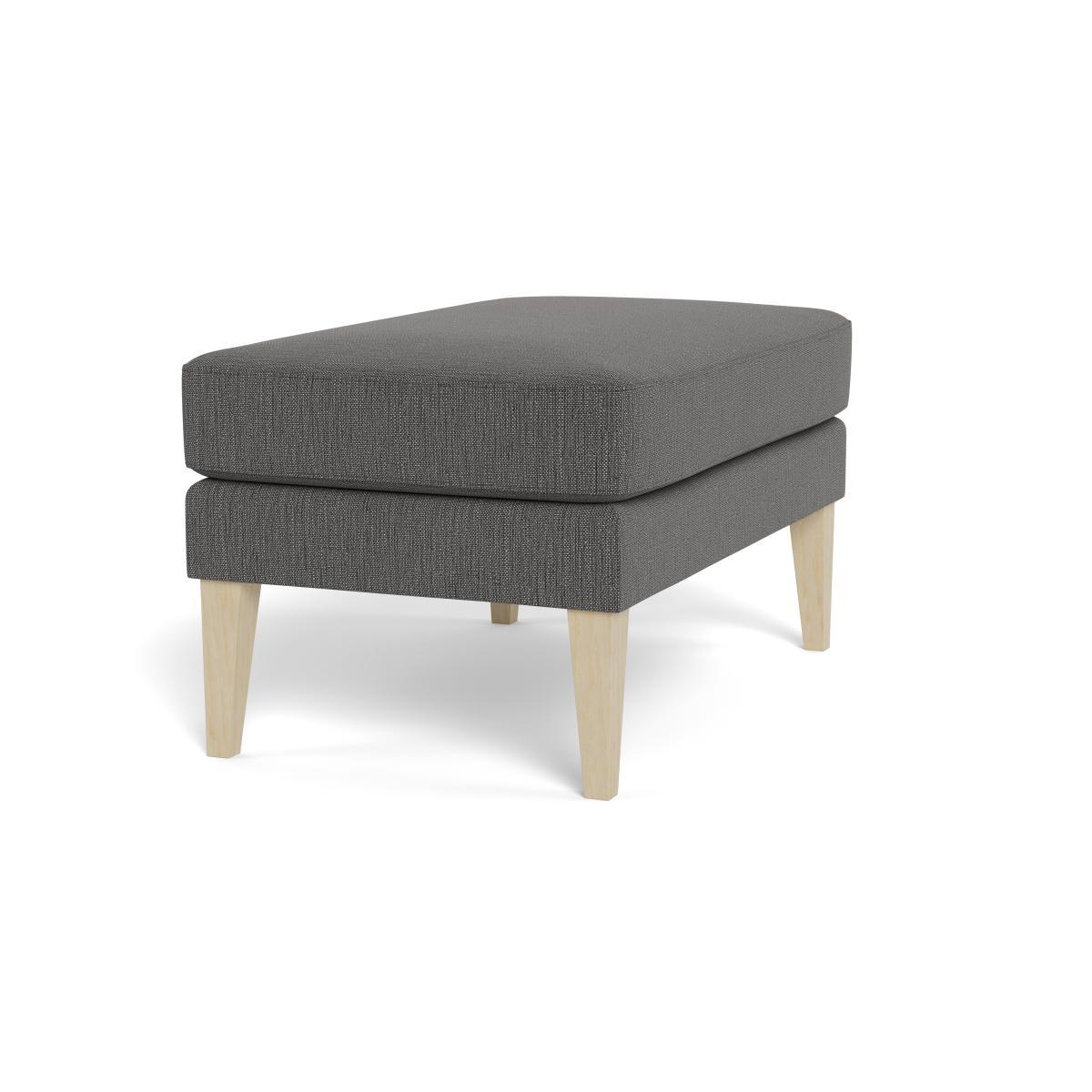 Heal's Richmond Ottoman Smart Linen Mix Grey Tinted Ash Feet - Heal's UK Furniture – image 2