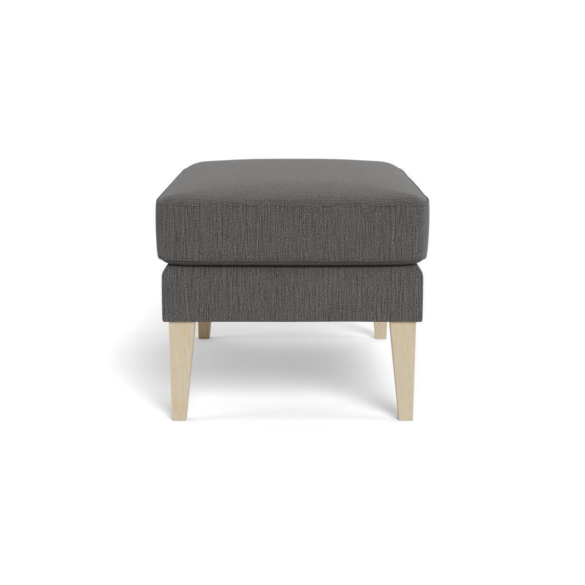 Heal's Richmond Ottoman Smart Linen Mix Grey Tinted Ash Feet - Heal's UK Furniture – image 3