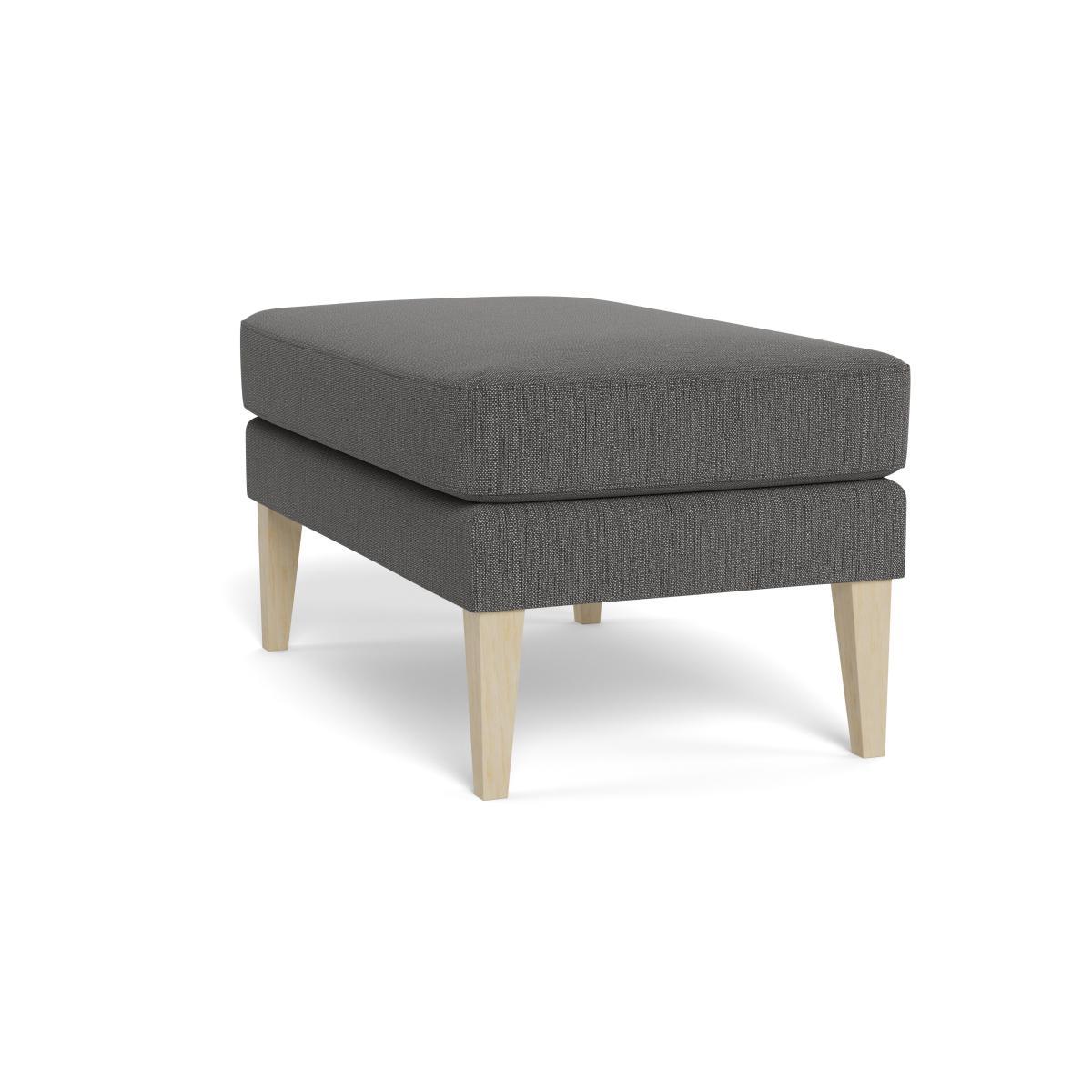 Heal's Richmond Ottoman Smart Linen Mix Grey Tinted Ash Feet - Heal's UK Furniture – image 4