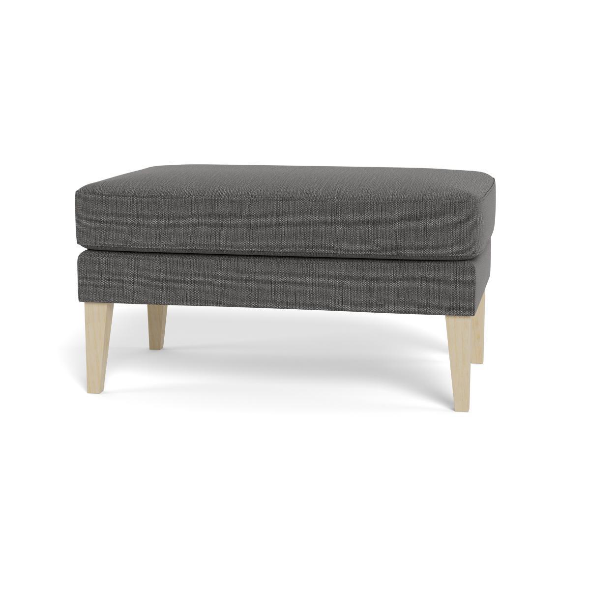 Heal's Richmond Ottoman Smart Linen Mix Grey Tinted Ash Feet - Heal's UK Furniture – image 5