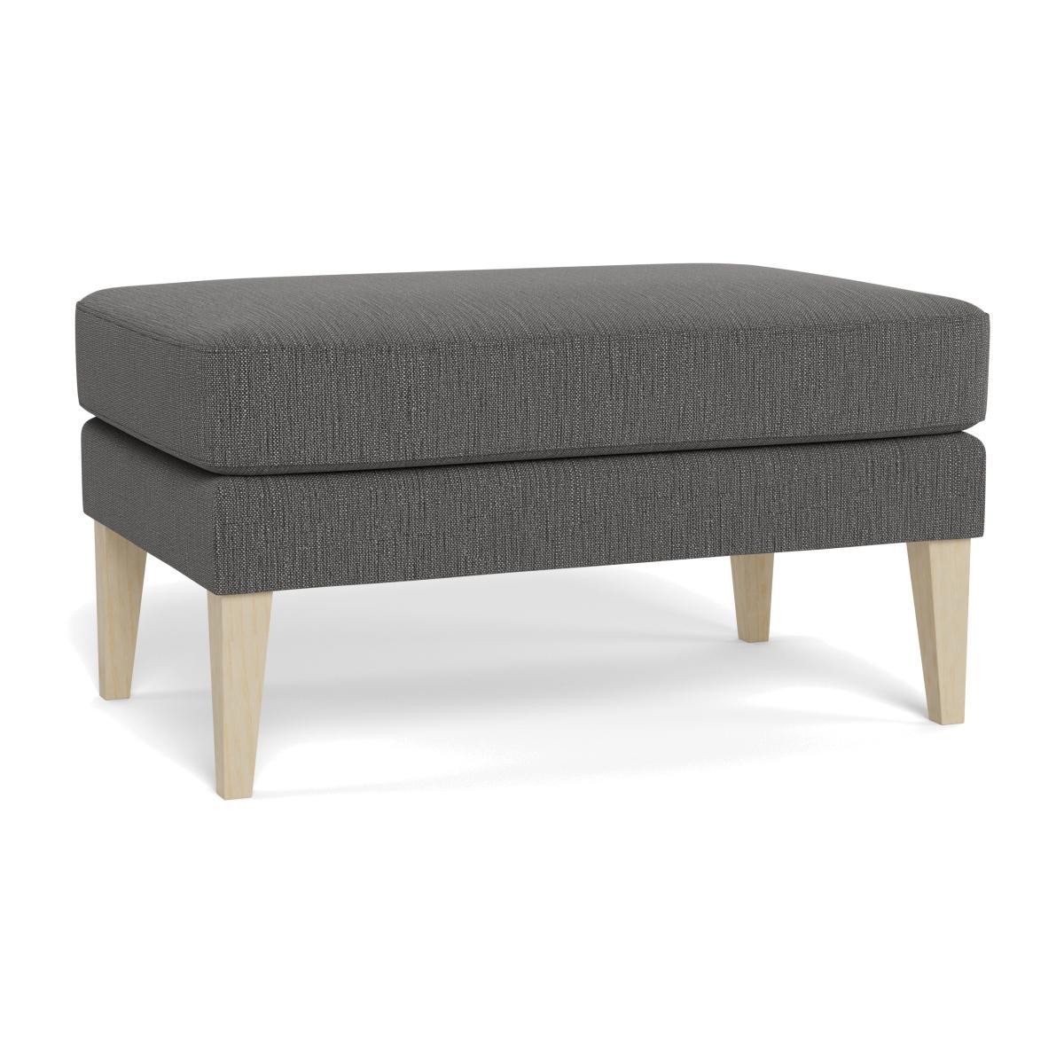 Heal's Richmond Ottoman Smart Linen Mix Grey Tinted Ash Feet - Heal's UK Furniture – image 1