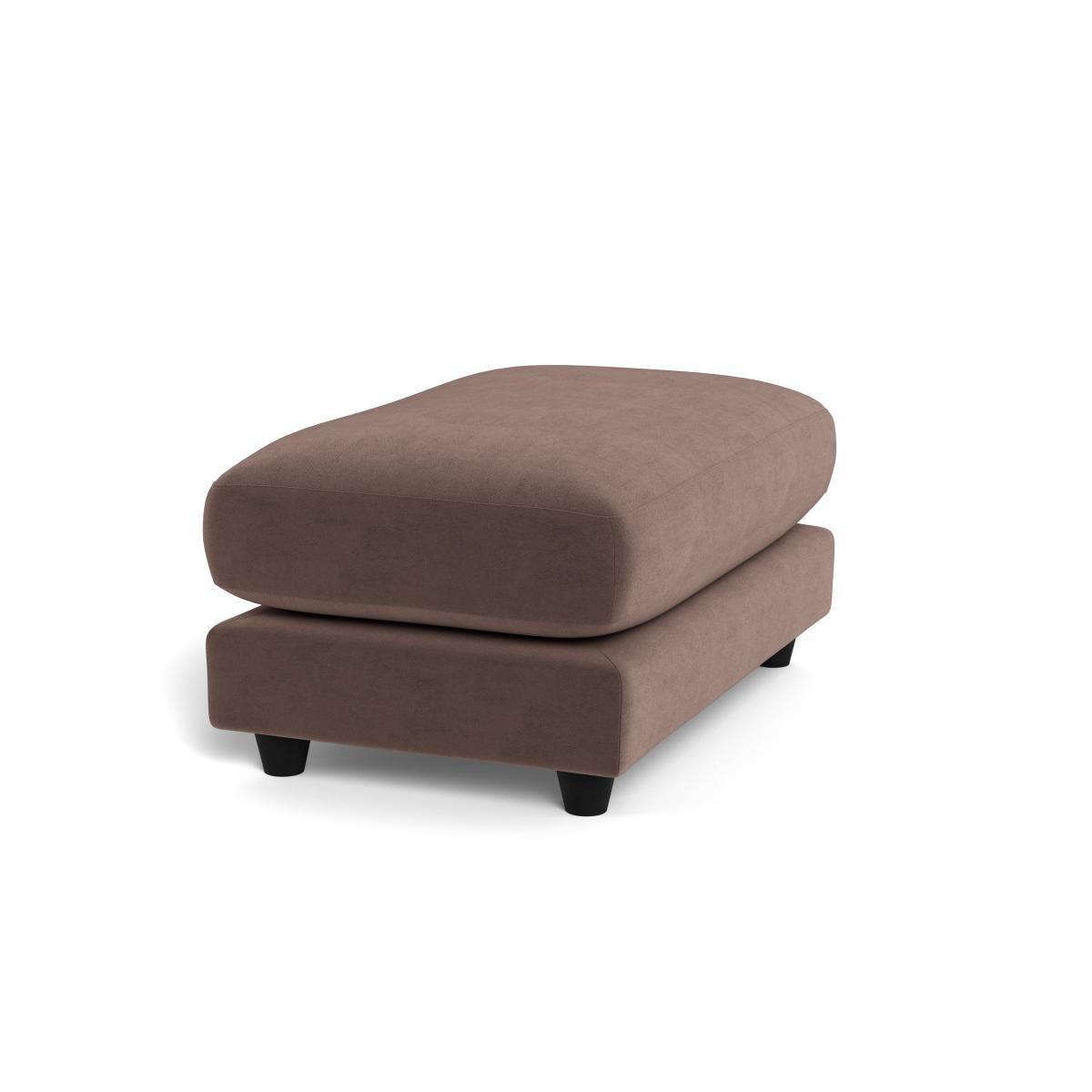 Heal's Snooze Footstool Velvet Mink Black Feet - Heal's UK Furniture – image 2