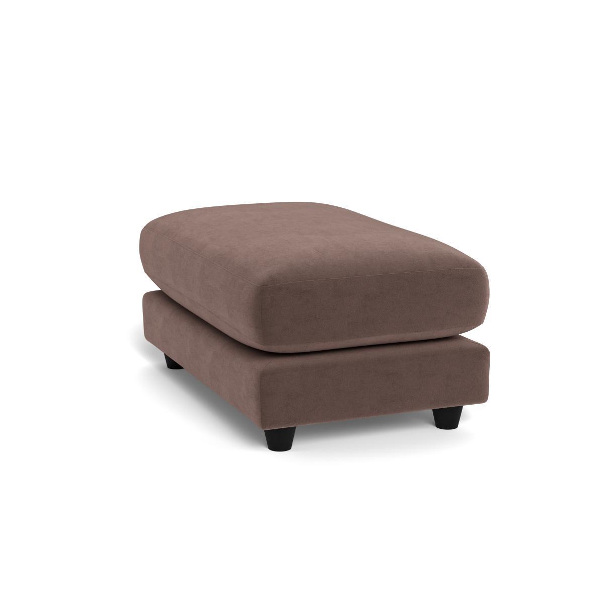 Heal's Snooze Footstool Velvet Mink Black Feet - Heal's UK Furniture – image 4