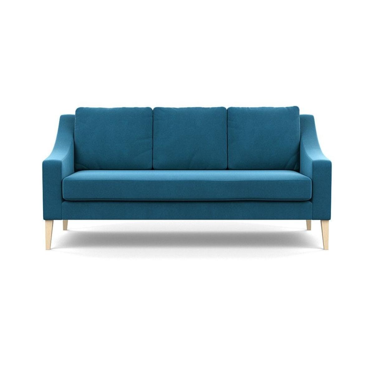 Heal's Eton Footstool Smart Luxe Velvet Mushroom Brass Feet - Heal's UK Furniture – image 2
