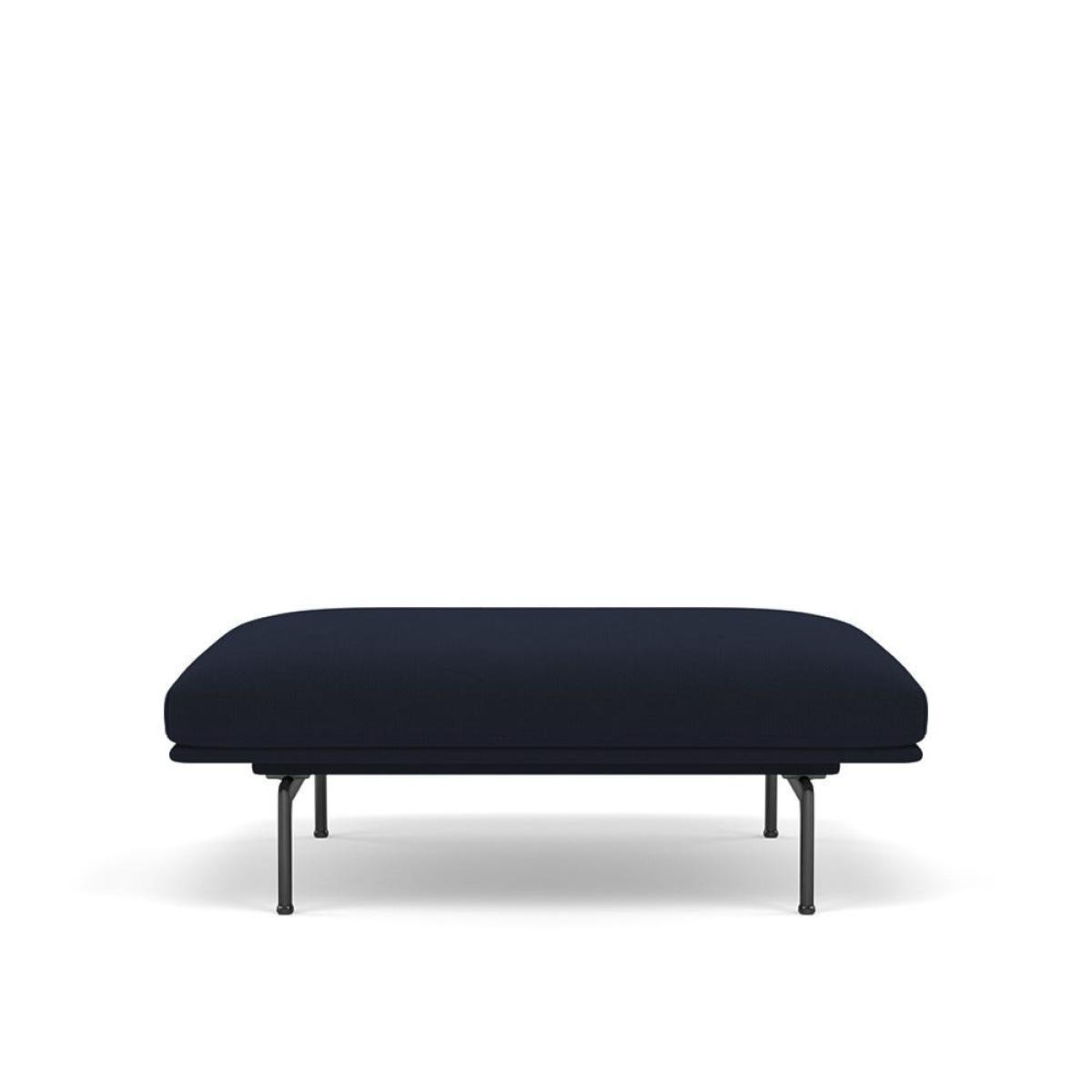 Muuto Outline Pouf Vidar Fabric Dark Blue 554 - Heal's UK Furniture – image 2