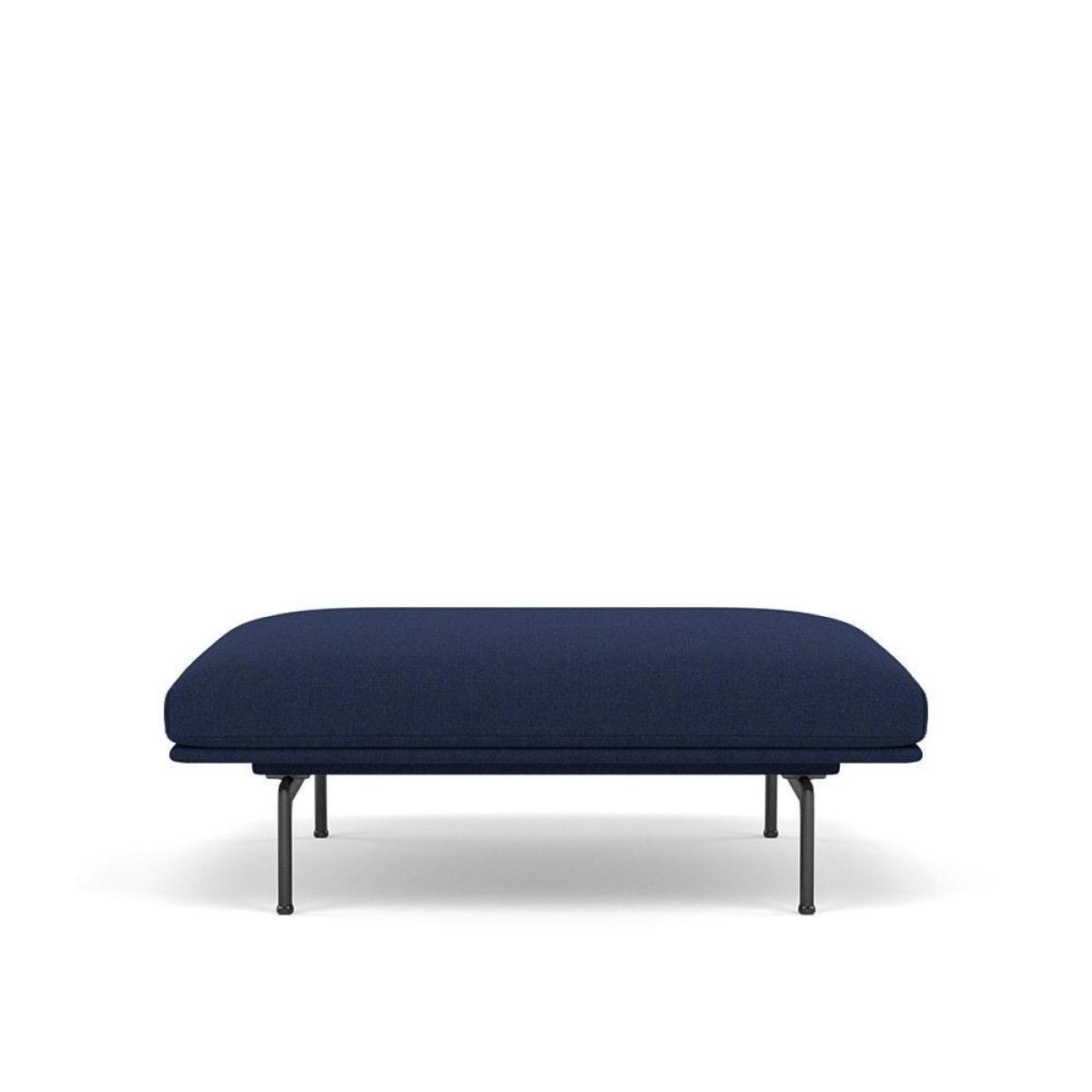 Muuto Outline Pouf Vidar Fabric Dark Blue 554 - Heal's UK Furniture – image 6