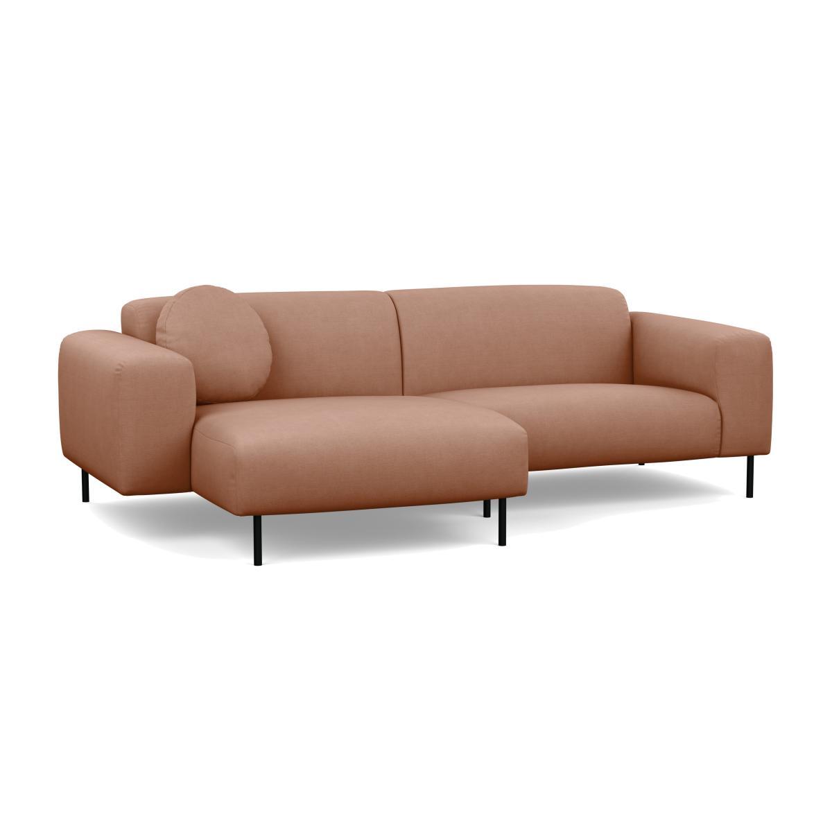 Heal's Luna Left Hand Facing Corner Chaise Sofa Tundra Texture Pewter Black Feet - Heal's UK Furniture – image 1