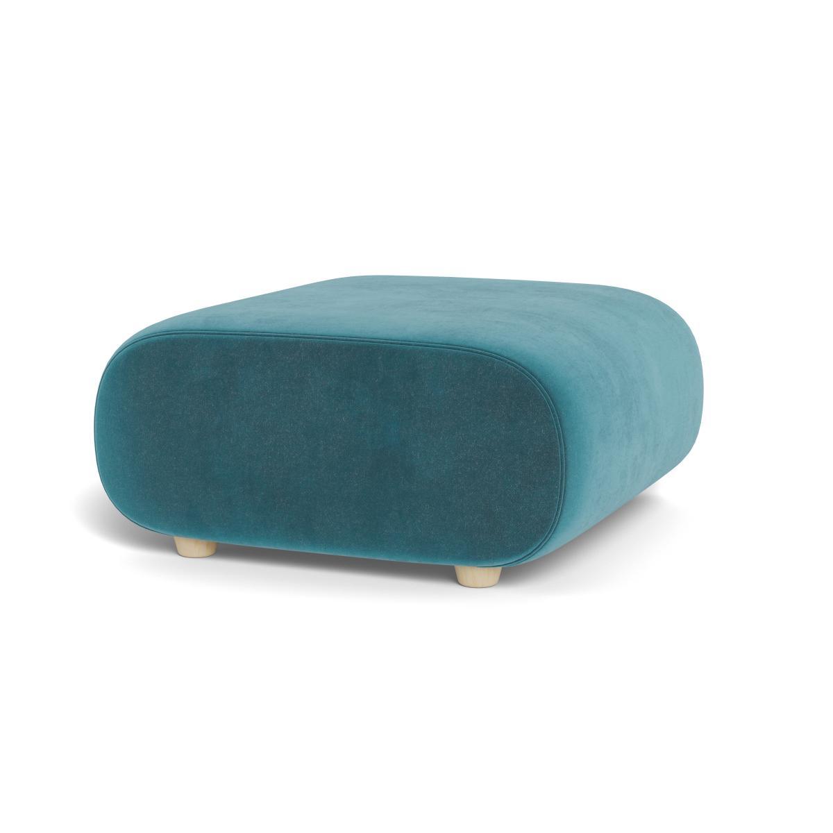 Heal's Lilli Ottoman Smart Luxe Velvet Airforce Blue - Heal's UK Furniture – image 2