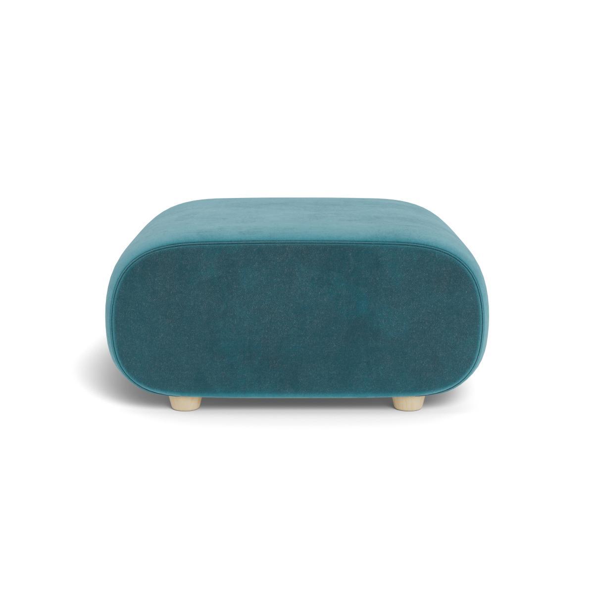 Heal's Lilli Ottoman Smart Luxe Velvet Airforce Blue - Heal's UK Furniture – image 3