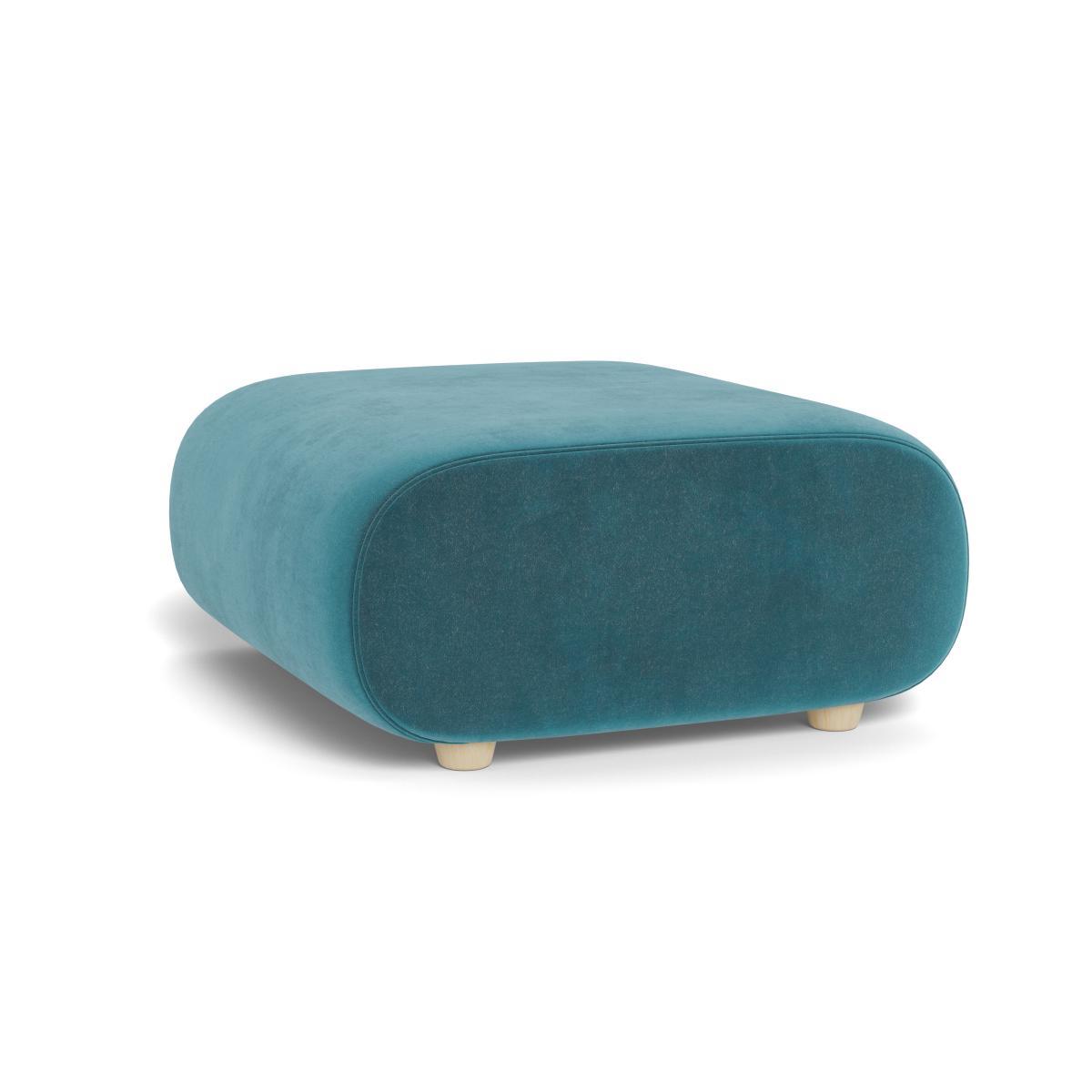 Heal's Lilli Ottoman Smart Luxe Velvet Airforce Blue - Heal's UK Furniture – image 4