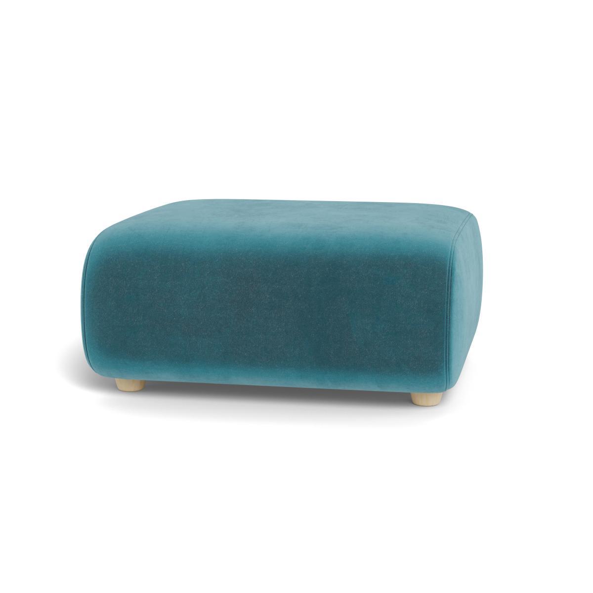 Heal's Lilli Ottoman Smart Luxe Velvet Airforce Blue - Heal's UK Furniture – image 5