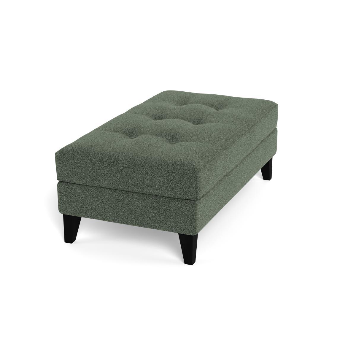 Heal's Mistral Footstool Melton Wool Shale Natural Feet - Heal's UK Furniture – image 2
