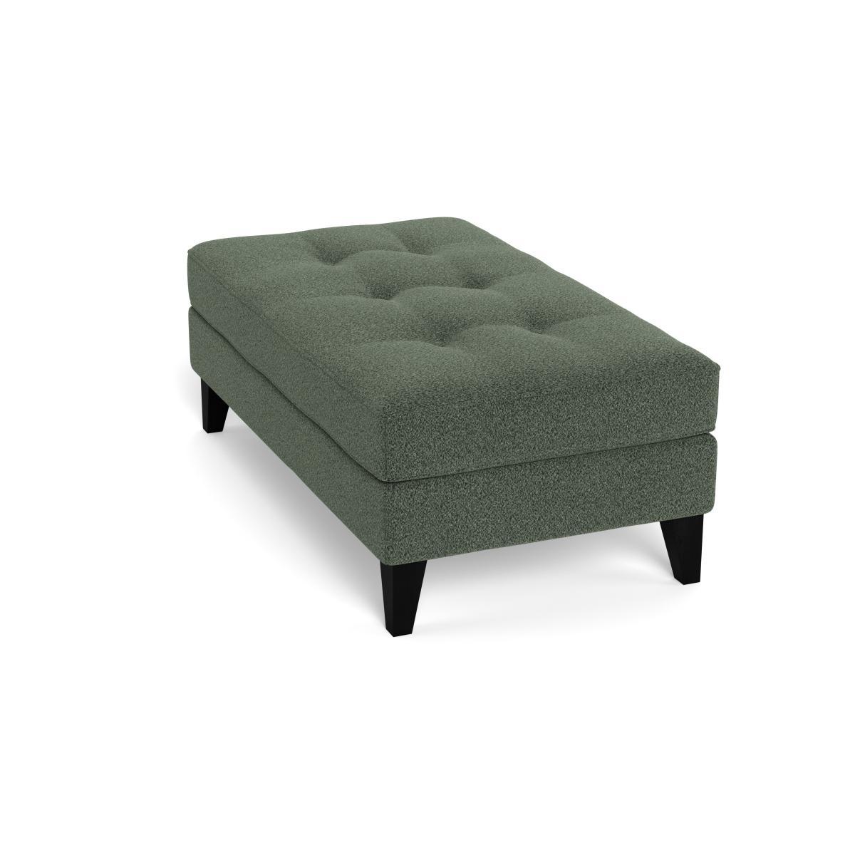 Heal's Mistral Footstool Melton Wool Shale Natural Feet - Heal's UK Furniture – image 4