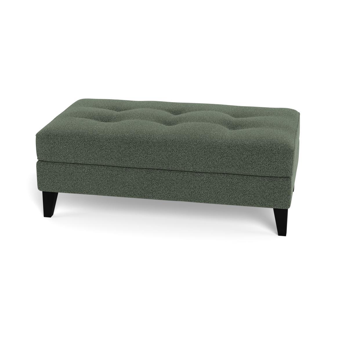 Heal's Mistral Footstool Melton Wool Shale Natural Feet - Heal's UK Furniture – image 5