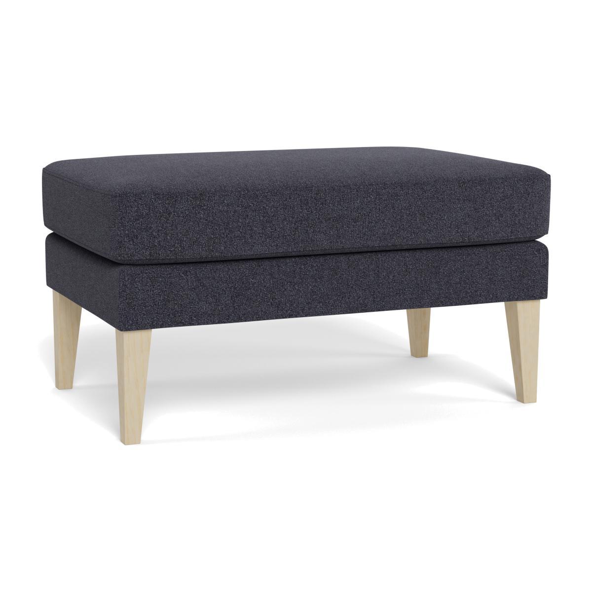 Heal's Richmond Ottoman Texture Soot Black Feet - Heal's UK Furniture – image 1