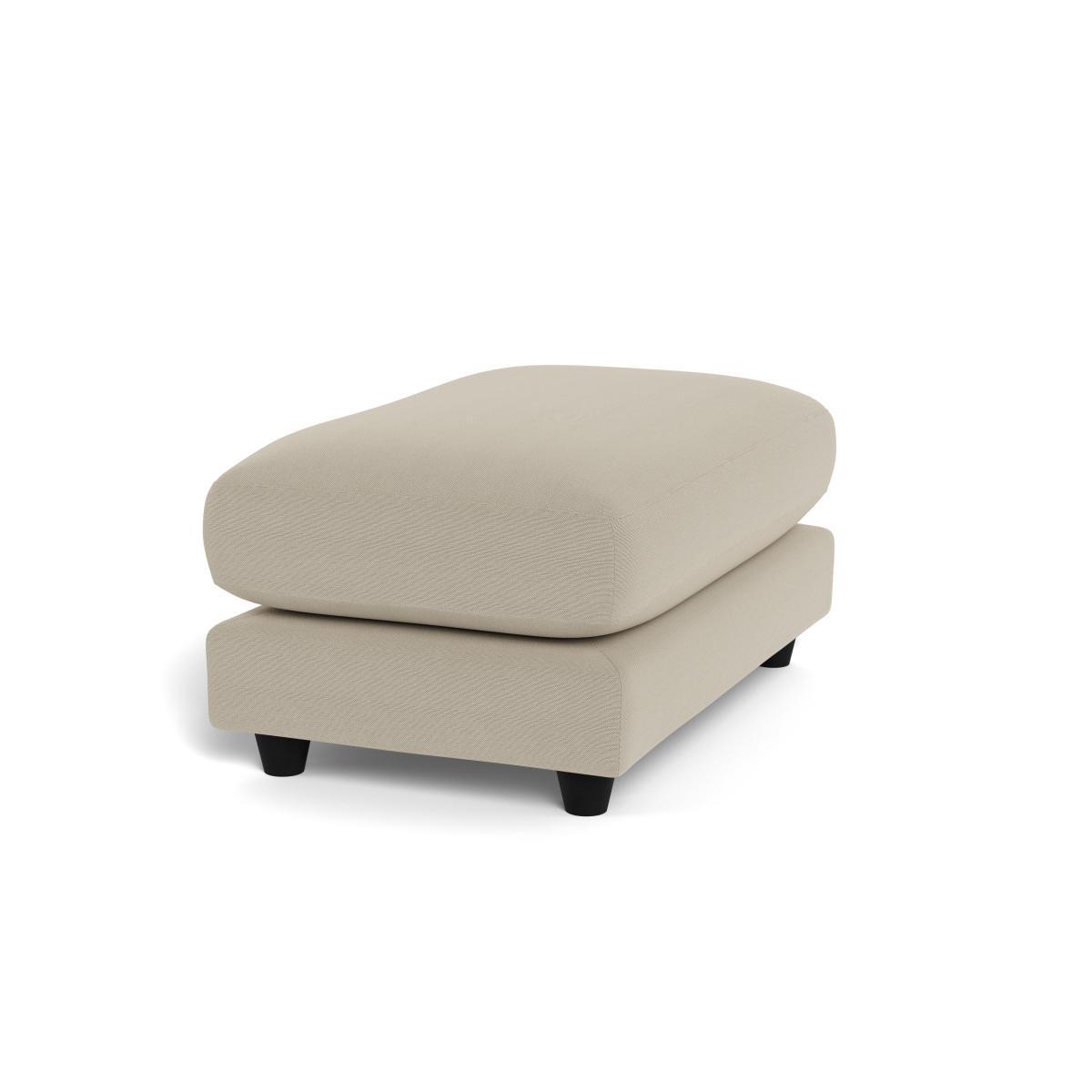 Heal's Snooze Footstool Linen Hessian Black Feet - Heal's UK Furniture – image 2