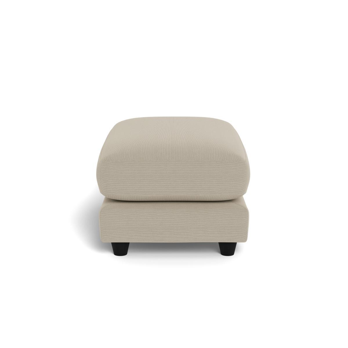 Heal's Snooze Footstool Linen Hessian Black Feet - Heal's UK Furniture – image 3