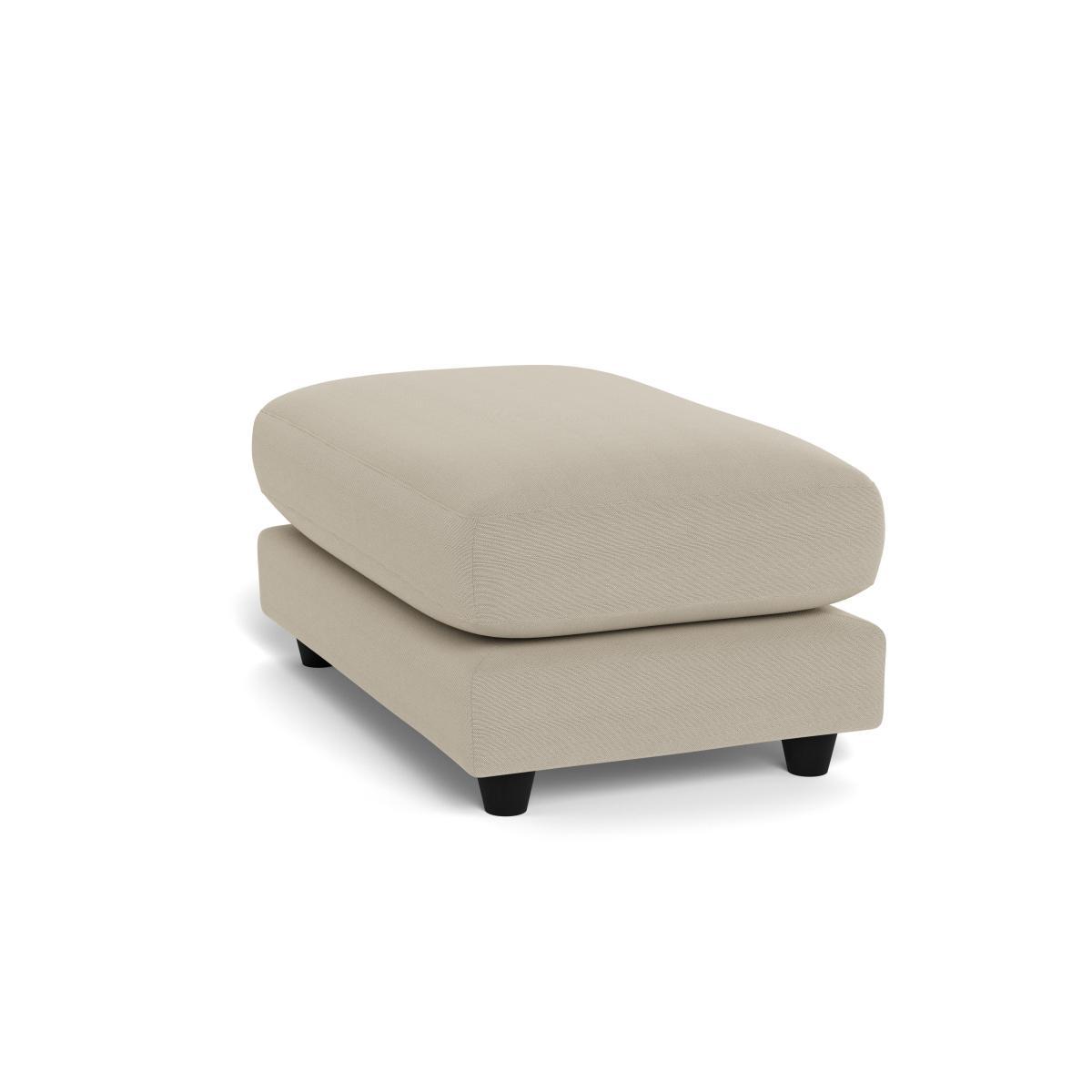 Heal's Snooze Footstool Linen Hessian Black Feet - Heal's UK Furniture – image 4