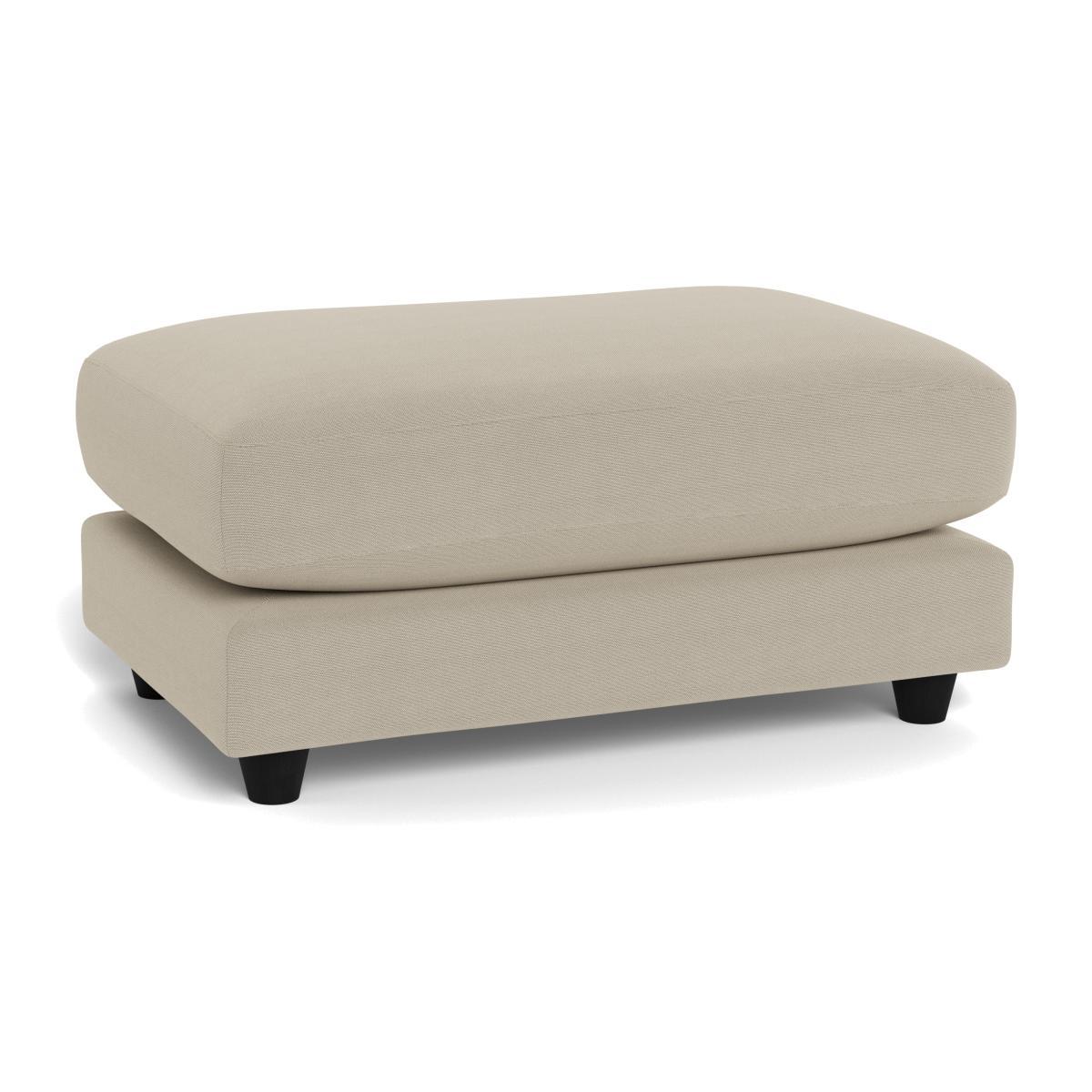 Heal's Snooze Footstool Linen Hessian Black Feet - Heal's UK Furniture – image 1
