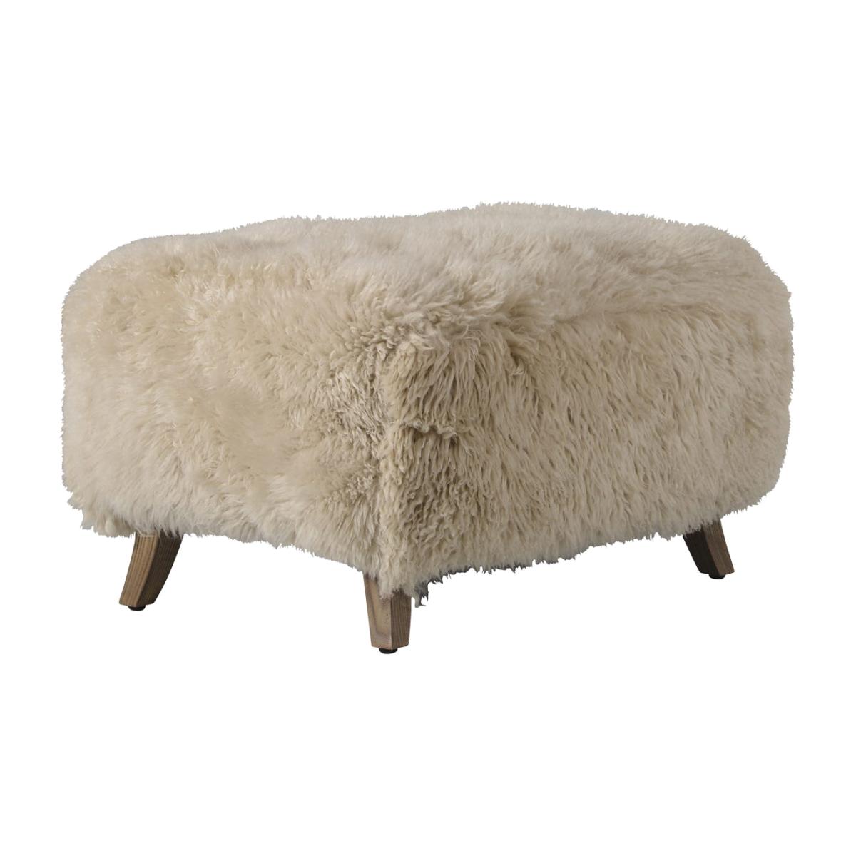 Timothy Oulton Cabana Yeti Footstool Beige Sheepskin - Heal's UK Furniture