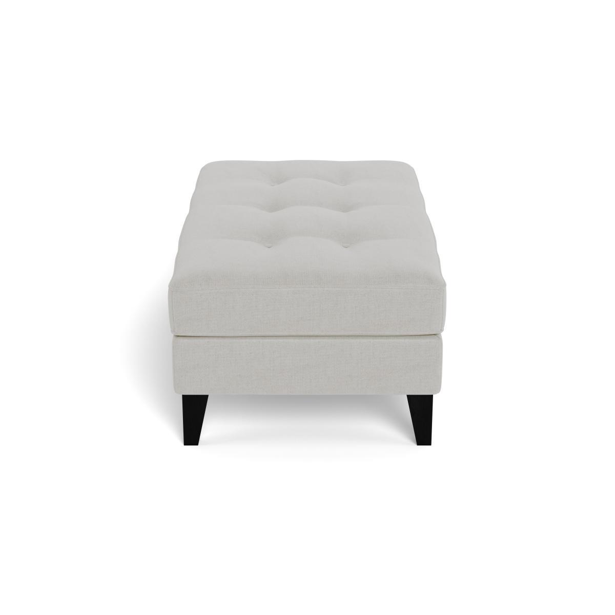 Heal's Mistral Footstool Capelo LinenCotton Sea Salt Black Feet - Heal's UK Furniture – image 3