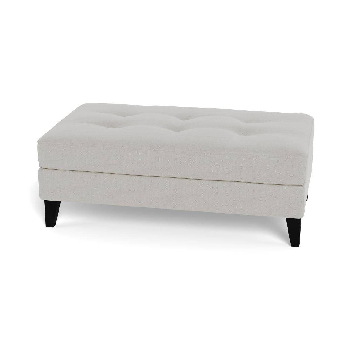 Heal's Mistral Footstool Capelo LinenCotton Sea Salt Black Feet - Heal's UK Furniture – image 5