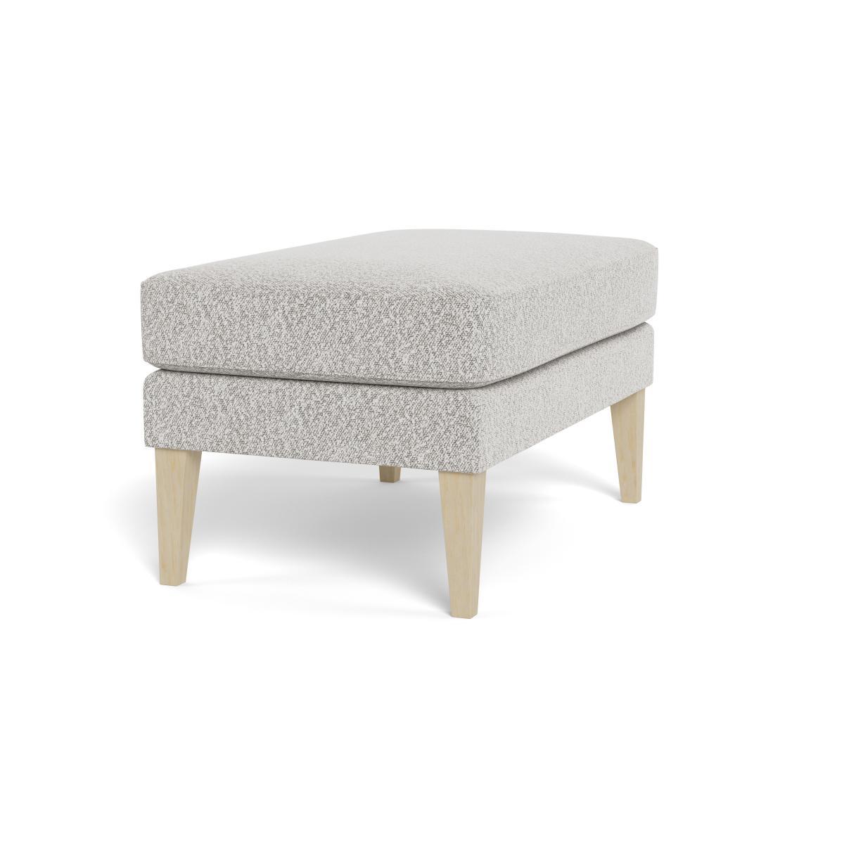 Heal's Richmond Ottoman Chunky Boucle Ecru Natural Feet - Heal's UK Furniture – image 2