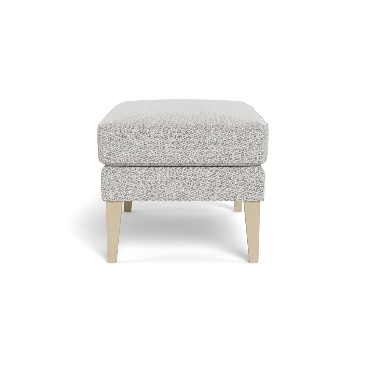 Heal's Richmond Ottoman Chunky Boucle Ecru Natural Feet - Heal's UK Furniture – image 3