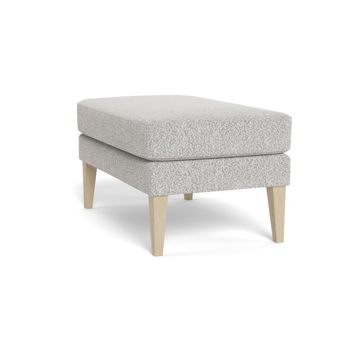 Heal's Richmond Ottoman Chunky Boucle Ecru Natural Feet - Heal's UK Furniture – image 4