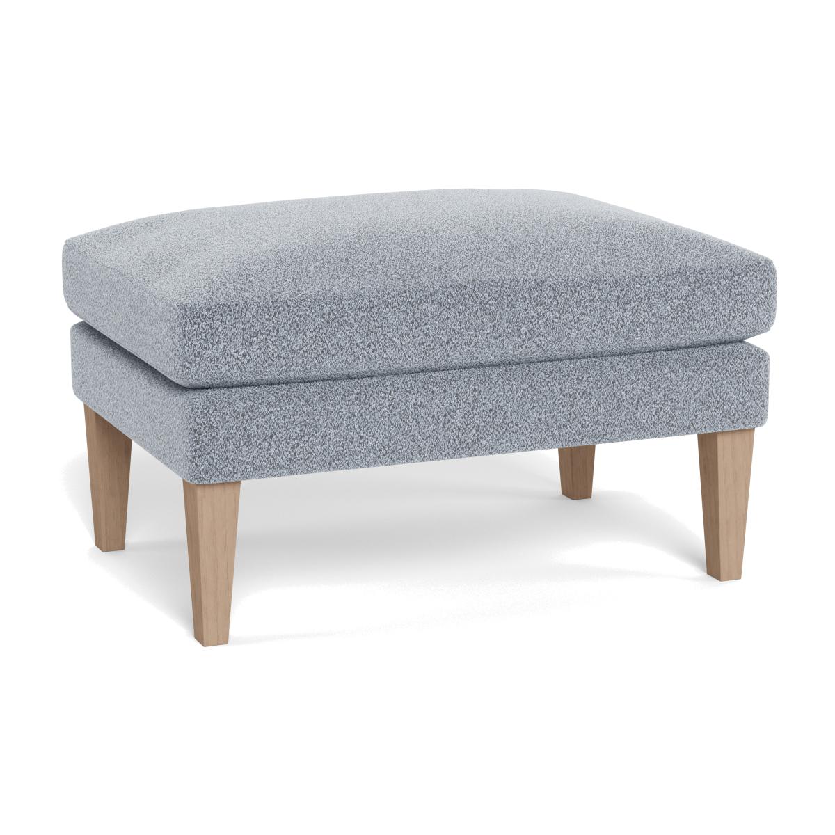 Heal's Wallis Ottoman Boucle Steel Black Painted Oak Feet – image 1