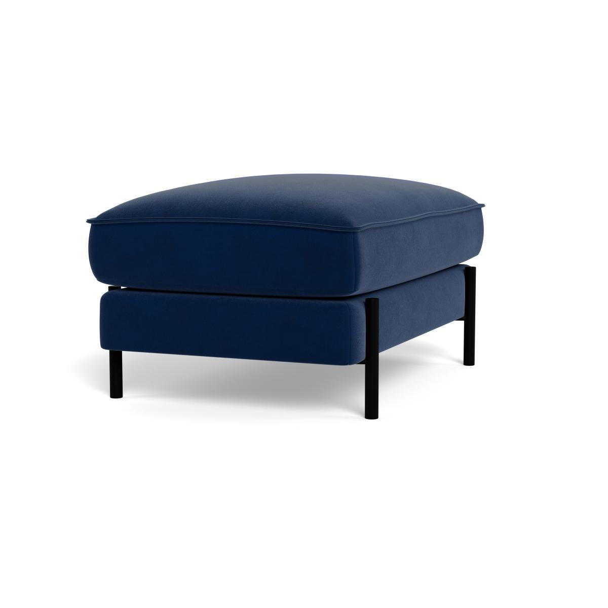 Heal's Tortona Footstool Velvet Midnight - Heal's UK Furniture – image 2