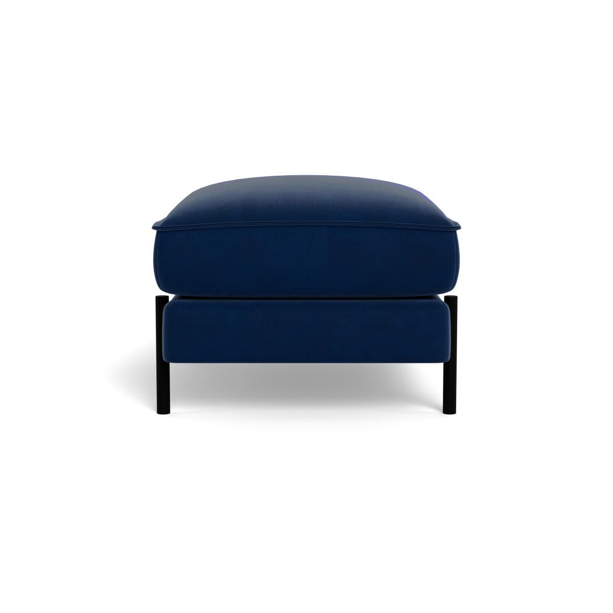 Heal's Tortona Footstool Velvet Midnight - Heal's UK Furniture – image 3