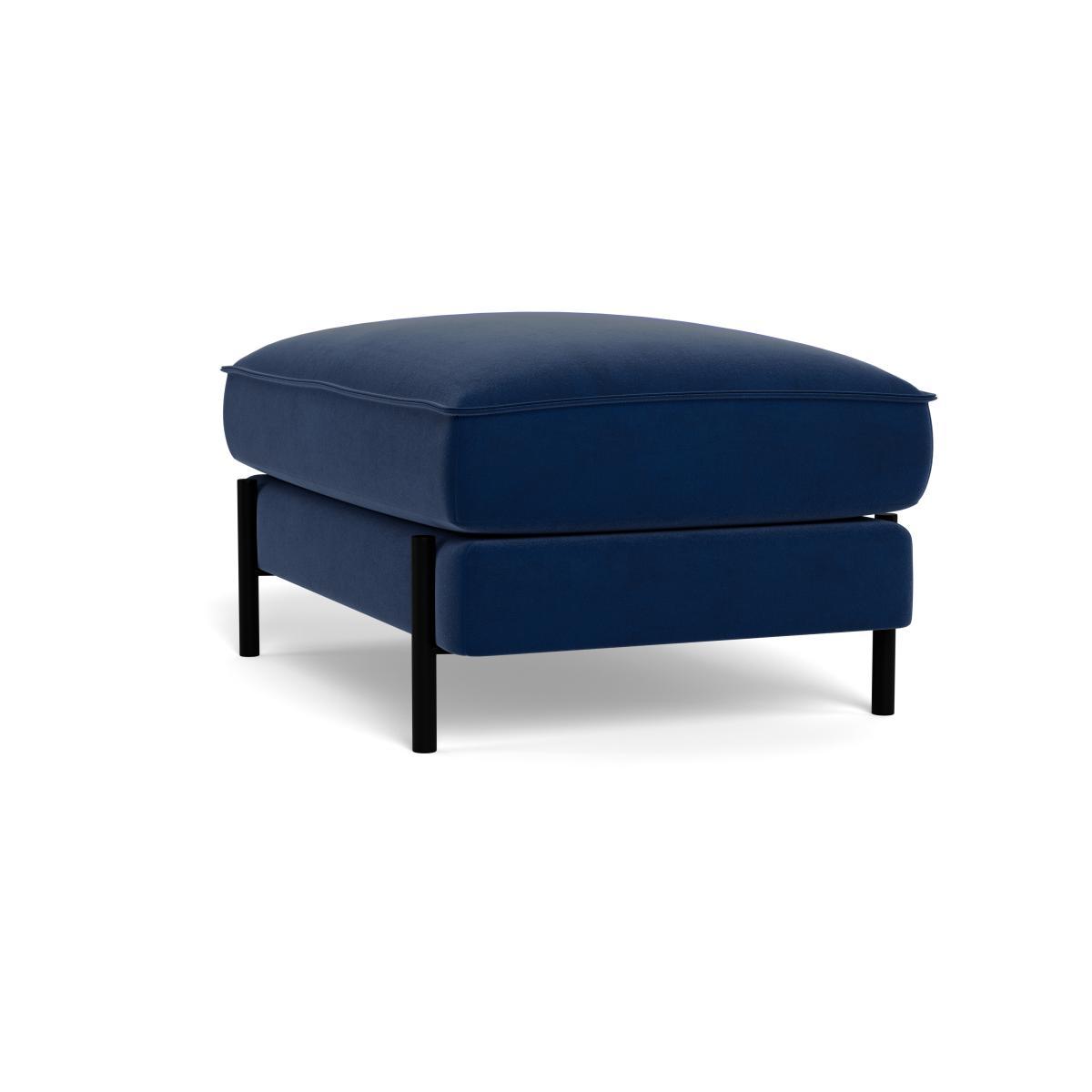Heal's Tortona Footstool Velvet Midnight - Heal's UK Furniture – image 4