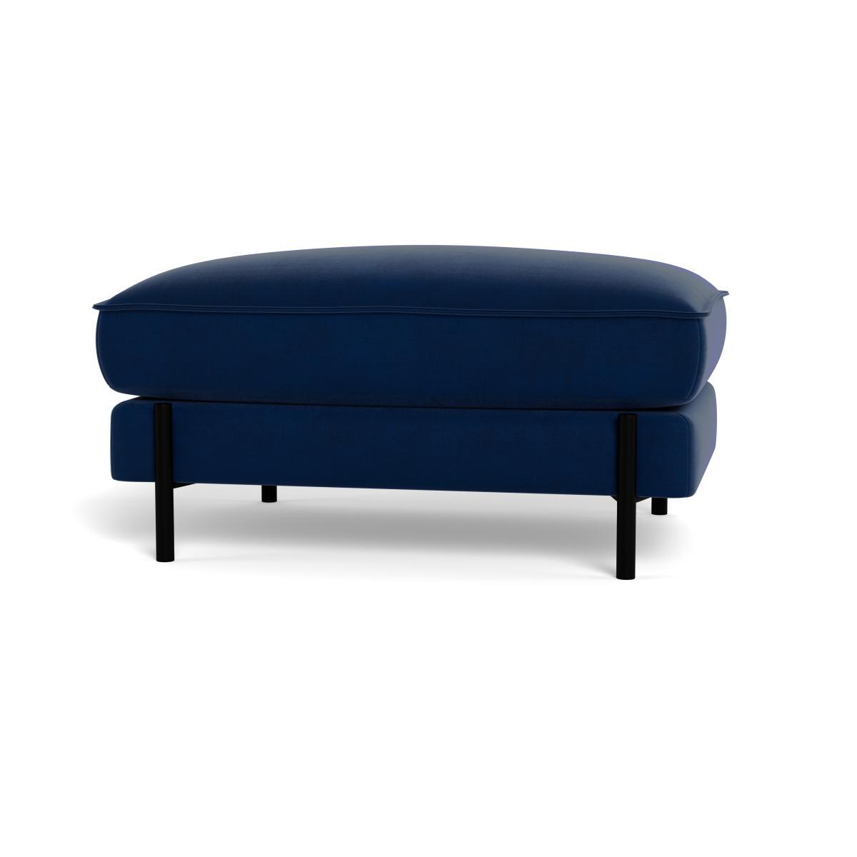 Heal's Tortona Footstool Velvet Midnight - Heal's UK Furniture – image 5