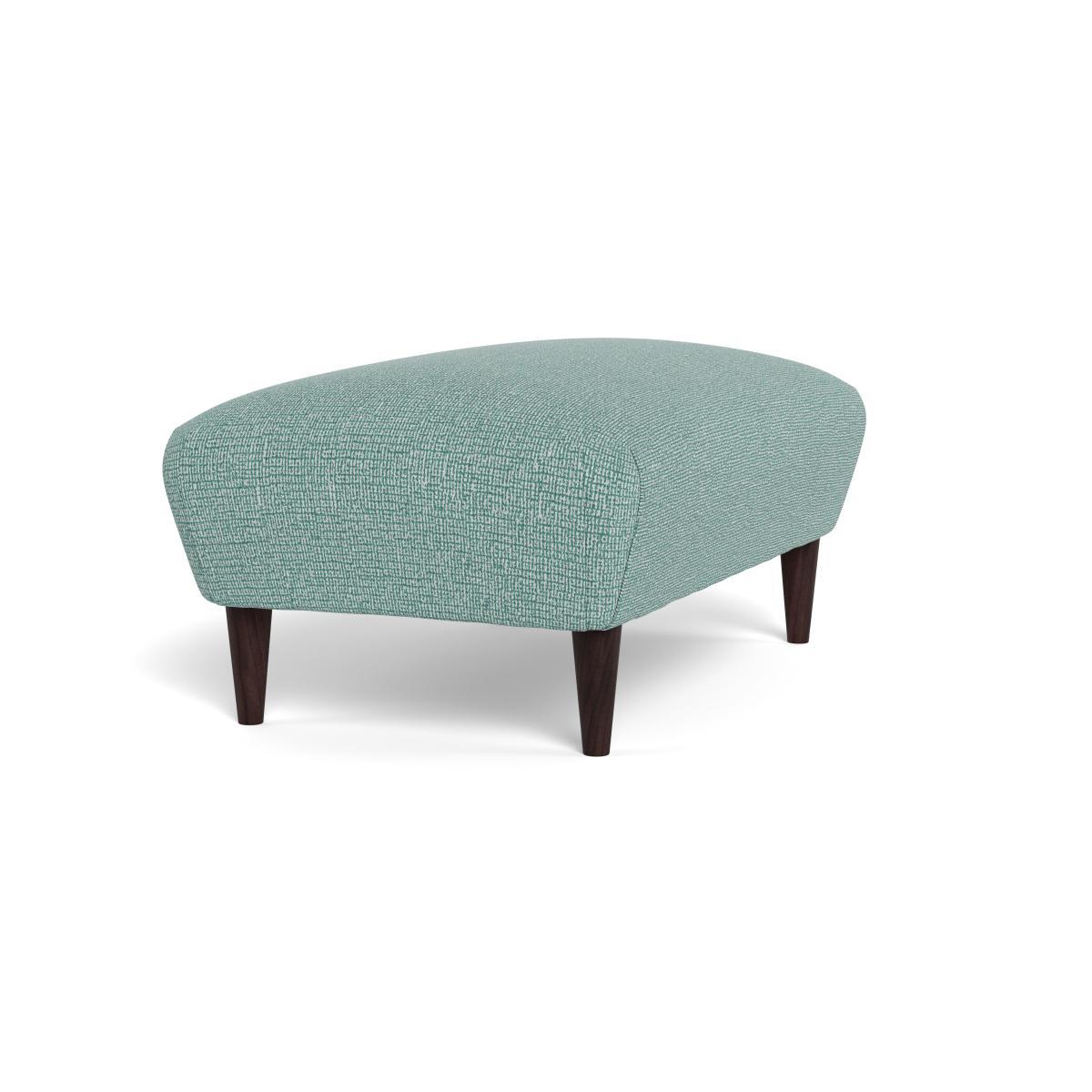 Heal's Somerset Footstool Tejo Recycled Teal Dark Stain Feet - Heal's UK Furniture – image 2