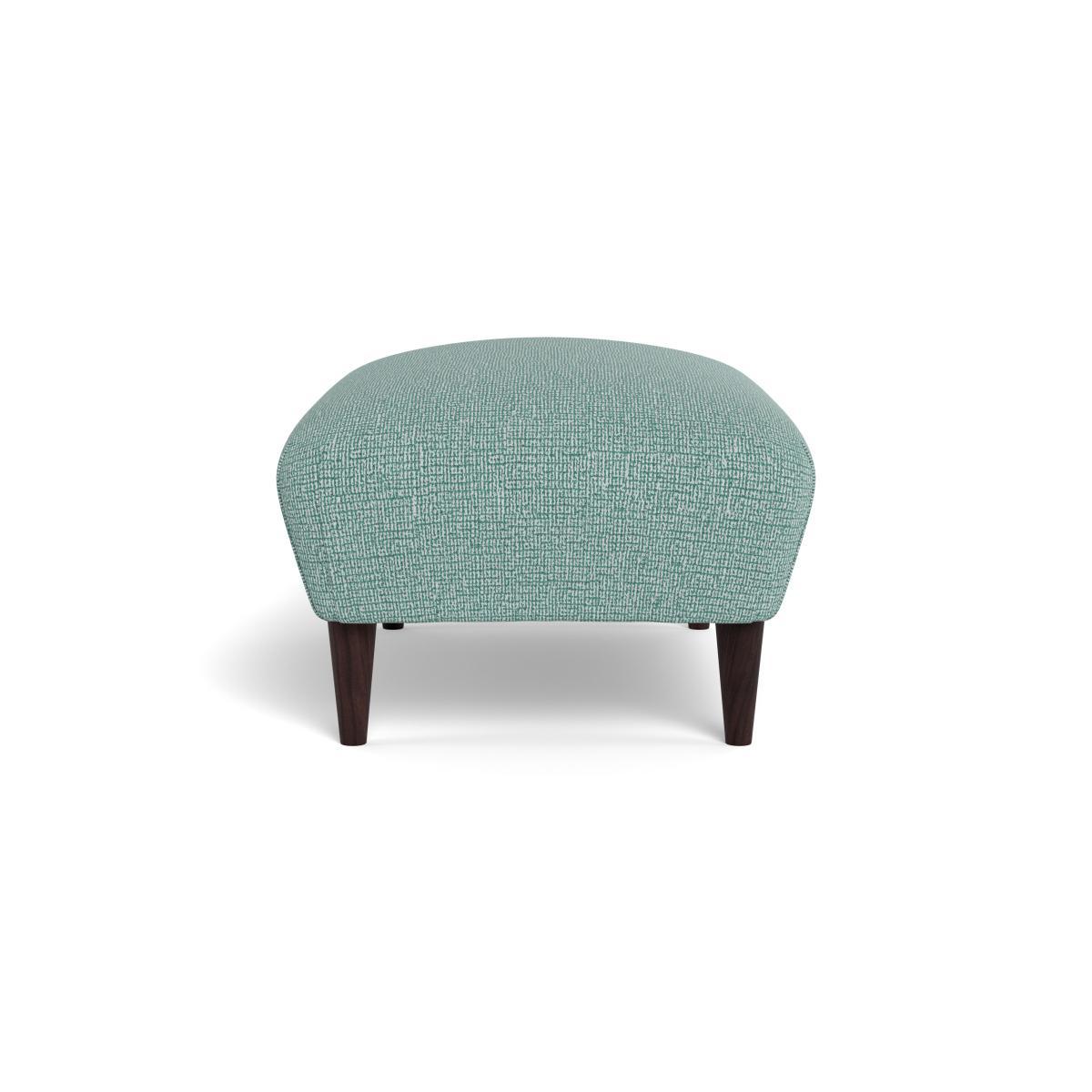Heal's Somerset Footstool Tejo Recycled Teal Dark Stain Feet - Heal's UK Furniture – image 3