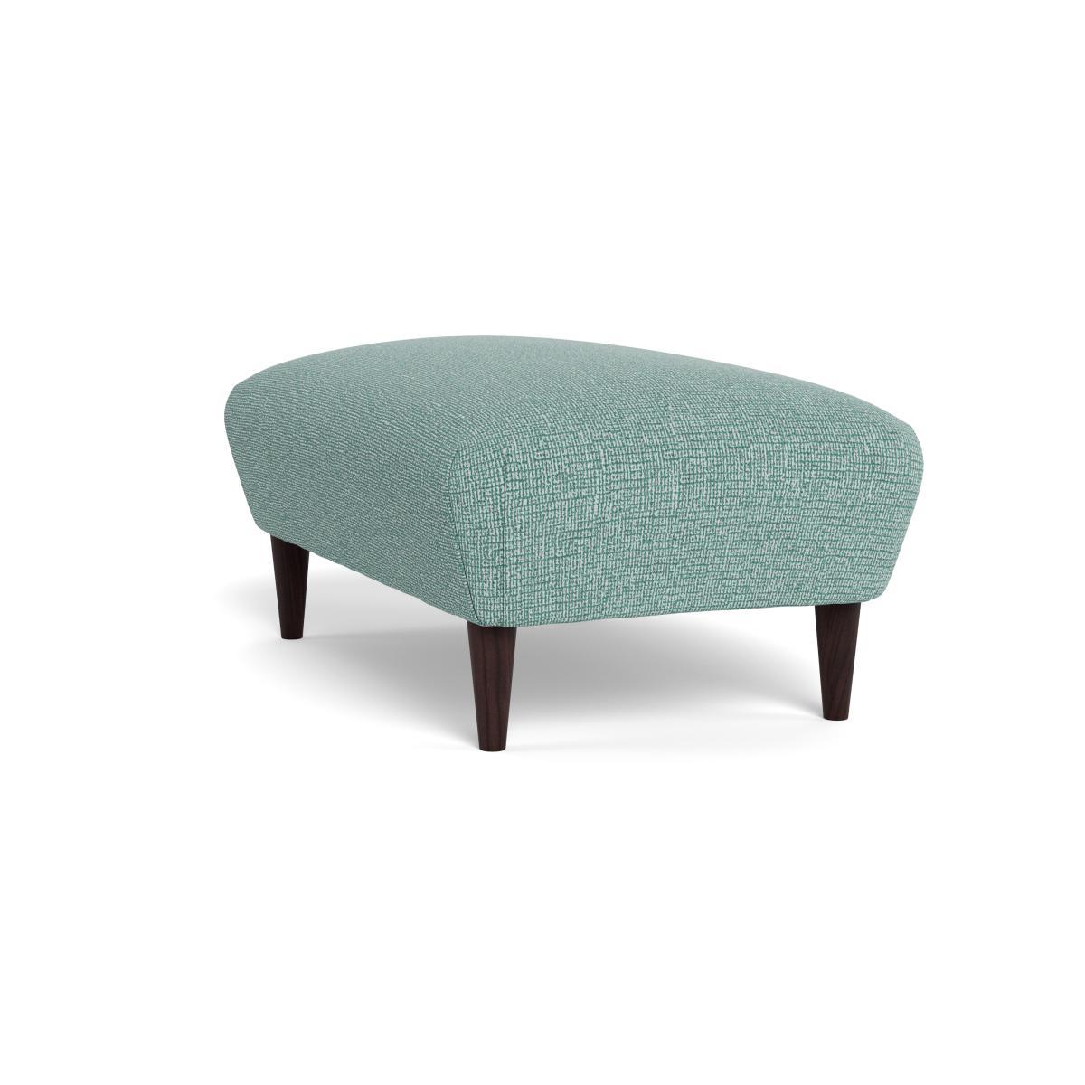 Heal's Somerset Footstool Tejo Recycled Teal Dark Stain Feet - Heal's UK Furniture – image 4