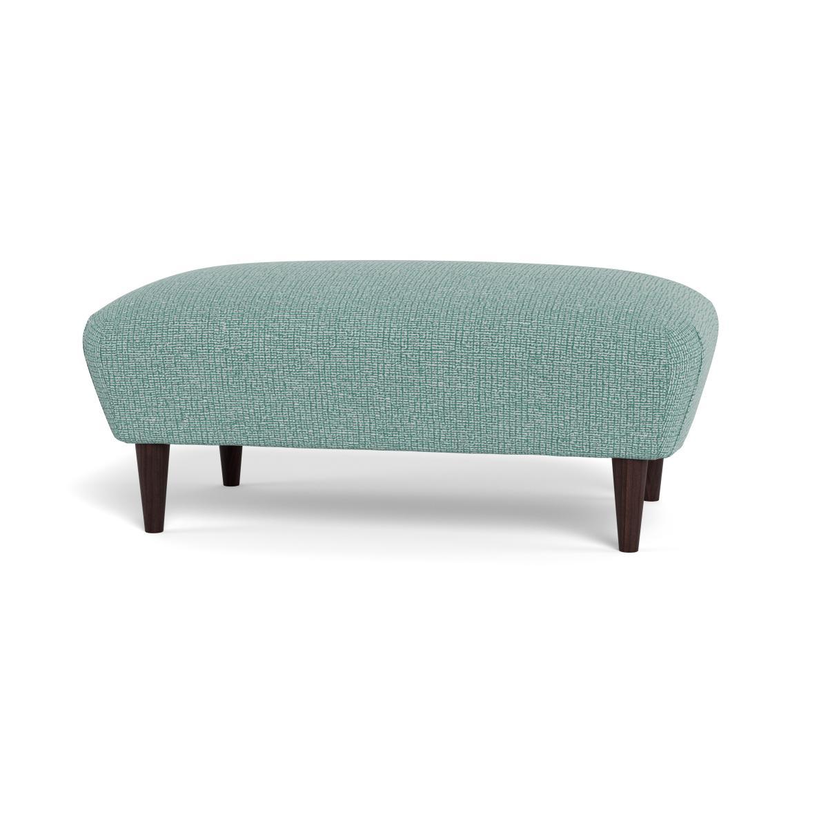 Heal's Somerset Footstool Tejo Recycled Teal Dark Stain Feet - Heal's UK Furniture – image 5