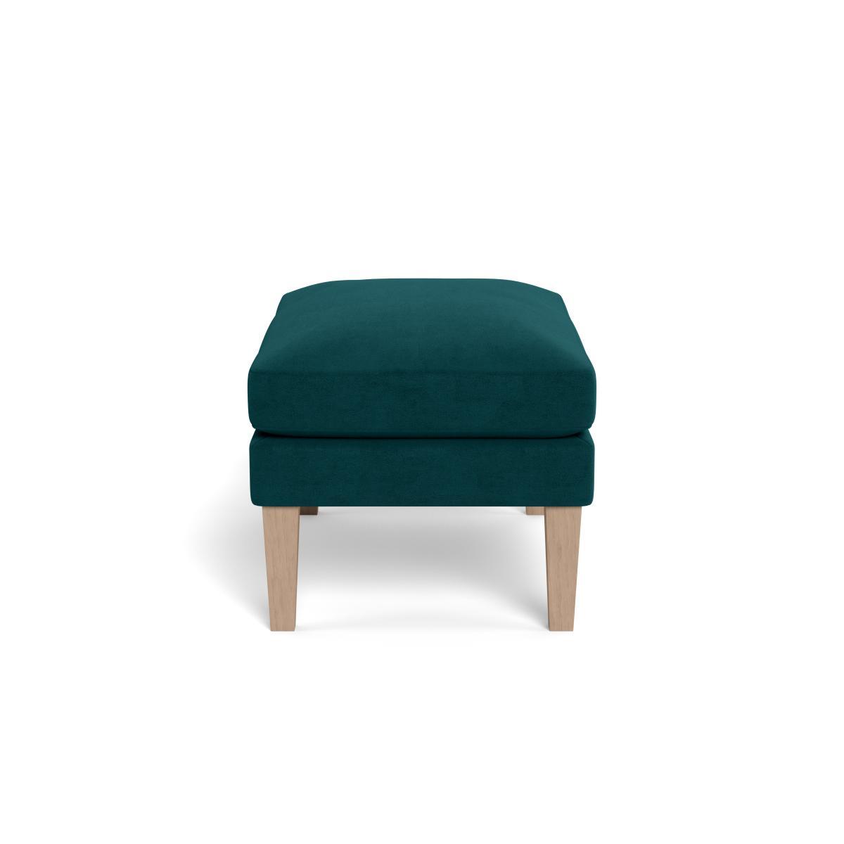 Heal's Wallis Ottoman Leather Nero Natural Feet - Heal's UK Furniture – image 3