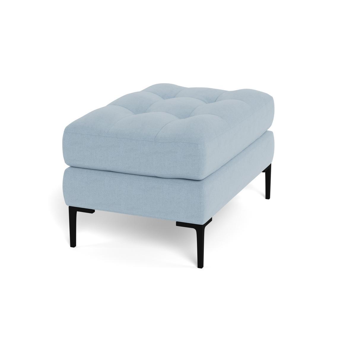 Heal's Eton Footstool Capelo LinenCotton Sea Shanty Brass Feet - Heal's UK Furniture – image 2