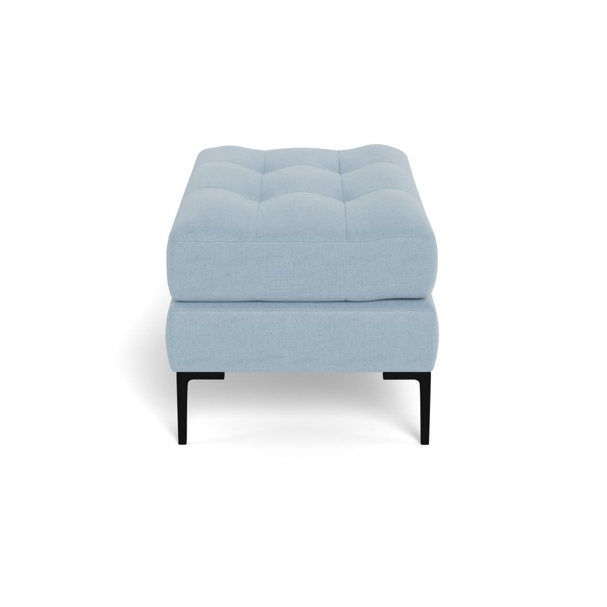 Heal's Eton Footstool Capelo LinenCotton Sea Shanty Brass Feet - Heal's UK Furniture – image 3