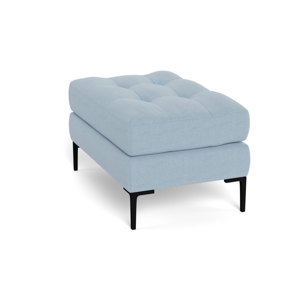 Heal's Eton Footstool Capelo LinenCotton Sea Shanty Brass Feet - Heal's UK Furniture – image 4