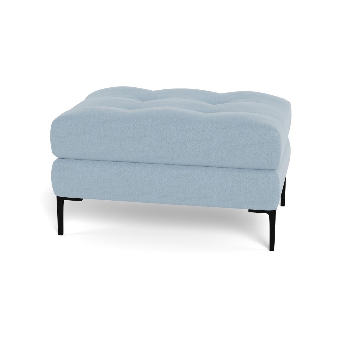 Heal's Eton Footstool Capelo LinenCotton Sea Shanty Brass Feet - Heal's UK Furniture – image 5