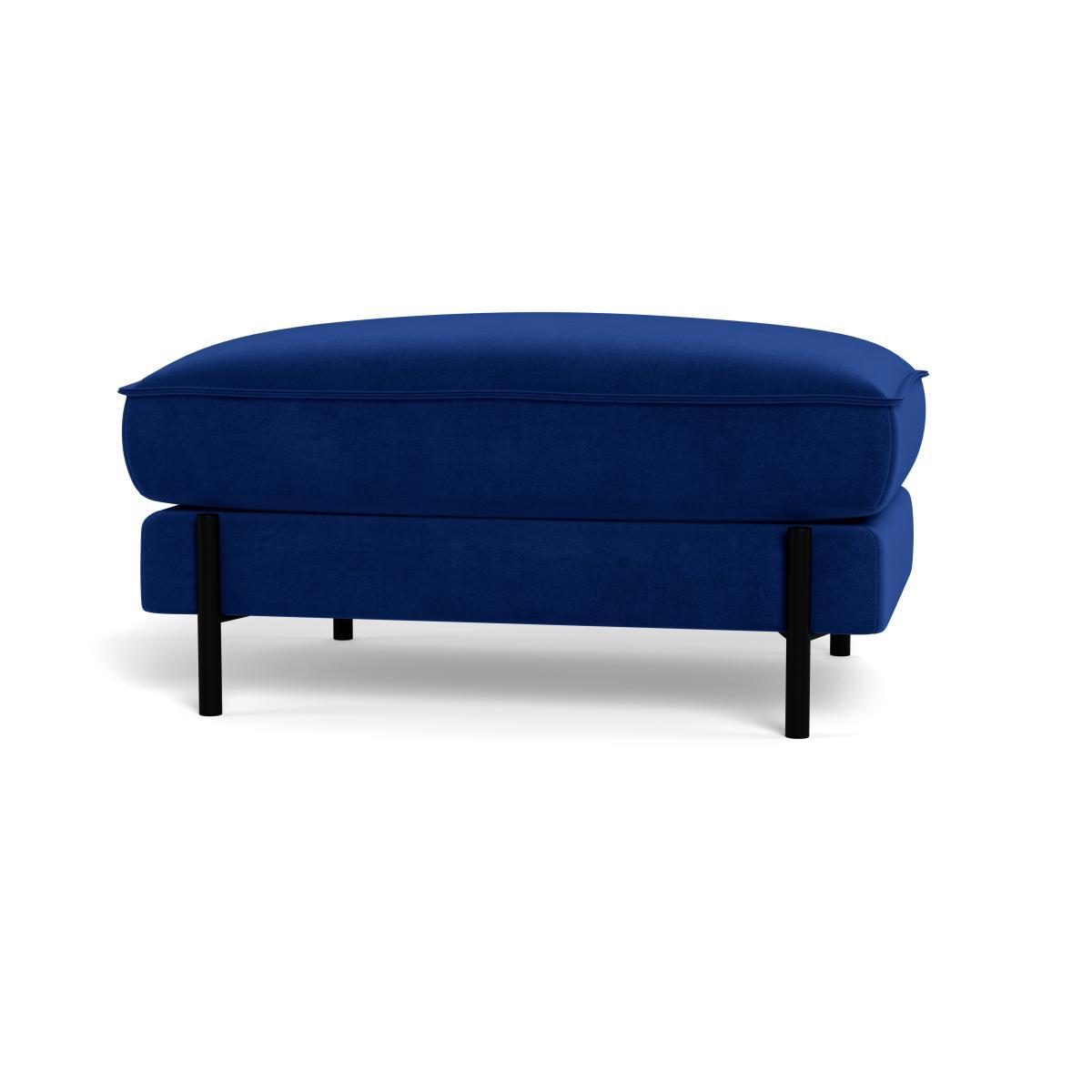 Heal's Tortona Footstool Smart Luxe Velvet Azure - Heal's UK Furniture – image 5