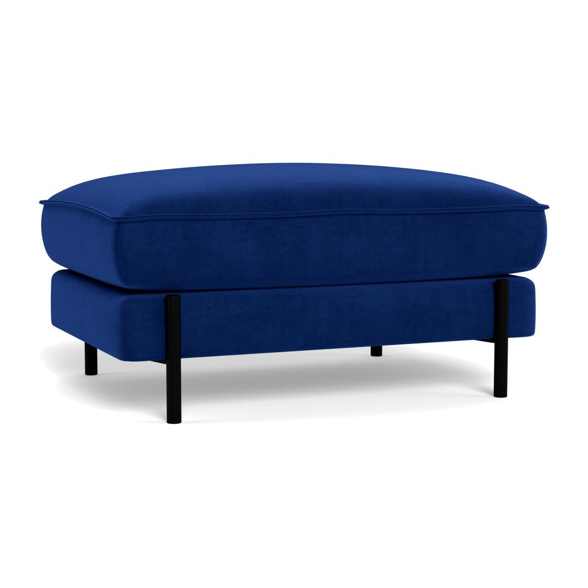 Heal's Tortona Footstool Smart Luxe Velvet Azure - Heal's UK Furniture – image 1